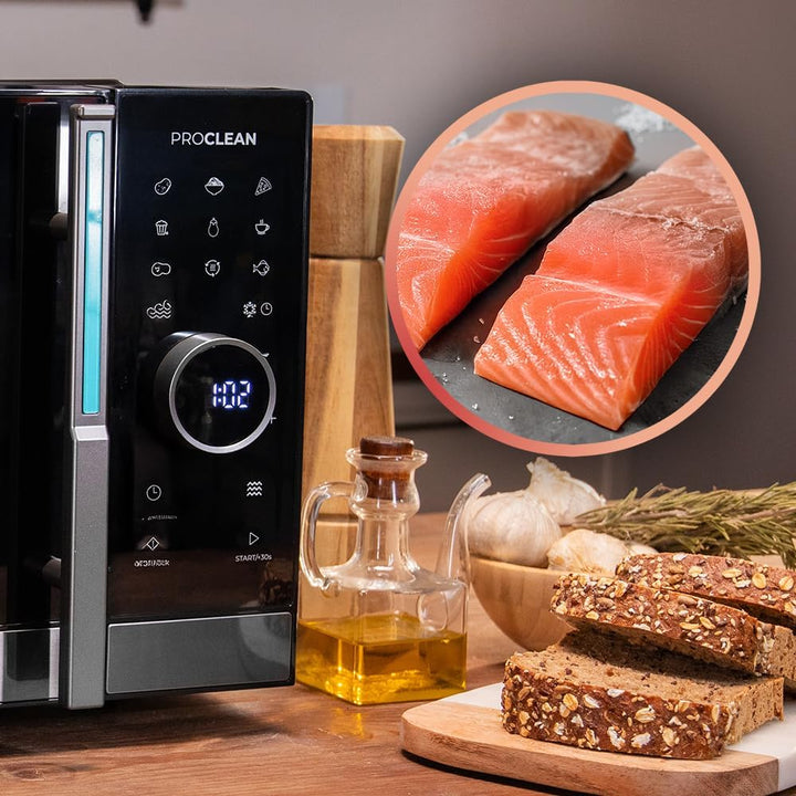Cecotec Proclean 6120 Touchscreen-Mikrowelle mit Grill, 23 l, 800 W und 1000 W, Digital, gleichmässi