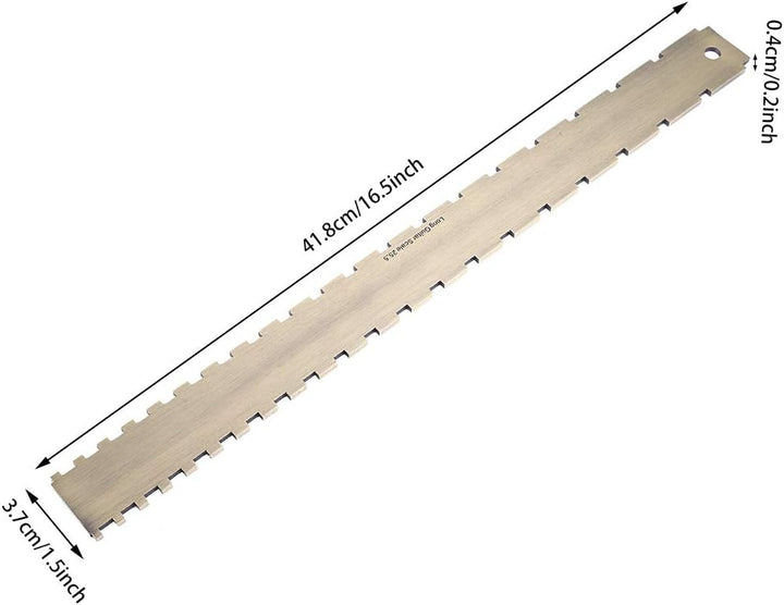 Gitarrenhals Gekerbtes Straight Edge Guitar Gitarrenbauer Werkzeug 24,75 Gekerbte Griffbrett Dual Sc