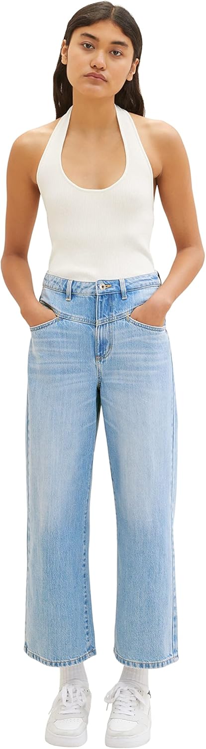 TOM TAILOR Denim Damen Basic Neckholder Top M 10348 - Gardenia White, M 10348 - Gardenia White