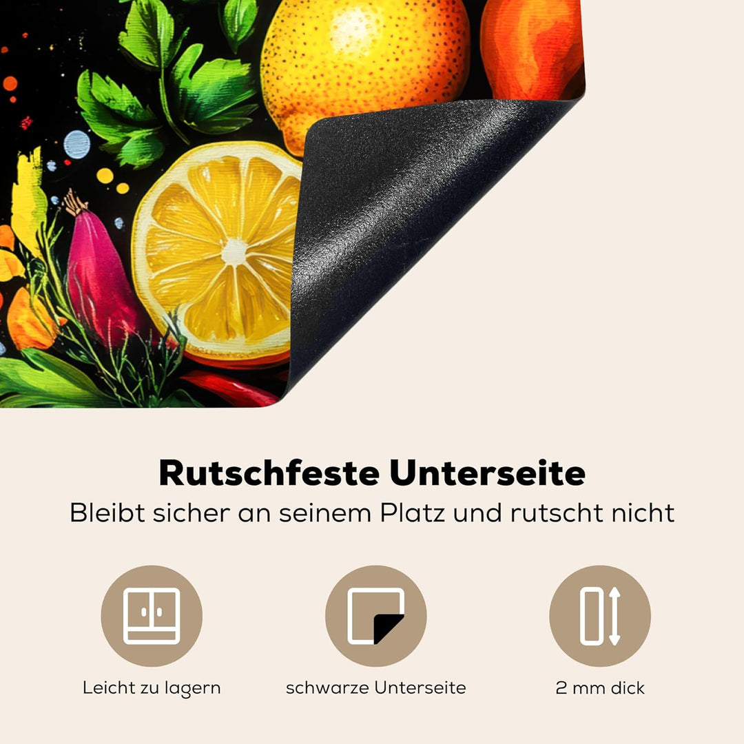 Herdabdeckplatte Einteilig 80x52 cm Küche Ceranfeld Abdeckplatte Cerankochfeld Abdeckung Induktionsk