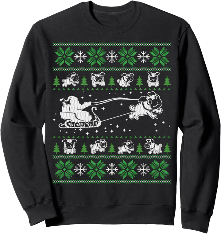 Funny Pug Dog Ugly Christmas Sweater Gift for Pug Dog Lovers Sweatshirt