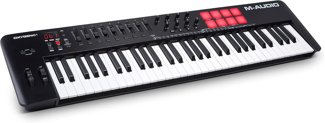 M-Audio Oxygen 61 V – 61-Tasten USB MIDI Keyboard Controller mit Beat Pads, Smart Chord & Scale Modi