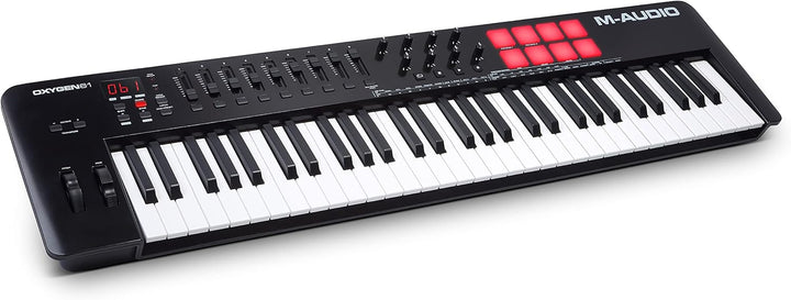 M-Audio Oxygen 61 V – 61-Tasten USB MIDI Keyboard Controller mit Beat Pads, Smart Chord & Scale Modi