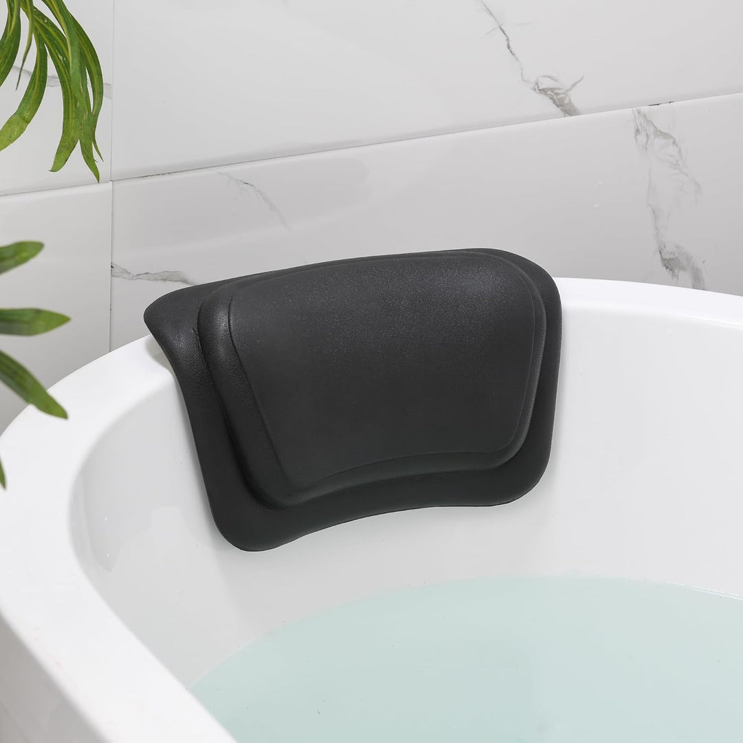 Badewannenkissen Wasserdicht mit Saugnäpfen, Ergonomisches Badekissen für Badewanne, Kopf- Nacken- u