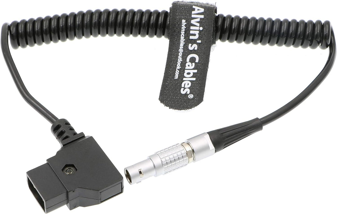 Alvin's Cables 2 Pin Stecker auf D-TAP Power Spiralkabel für den Bartech Focus Device Receiver, Spir