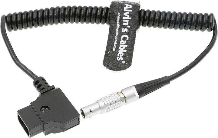 Alvin's Cables 2 Pin Stecker auf D-TAP Power Spiralkabel für den Bartech Focus Device Receiver, Spir