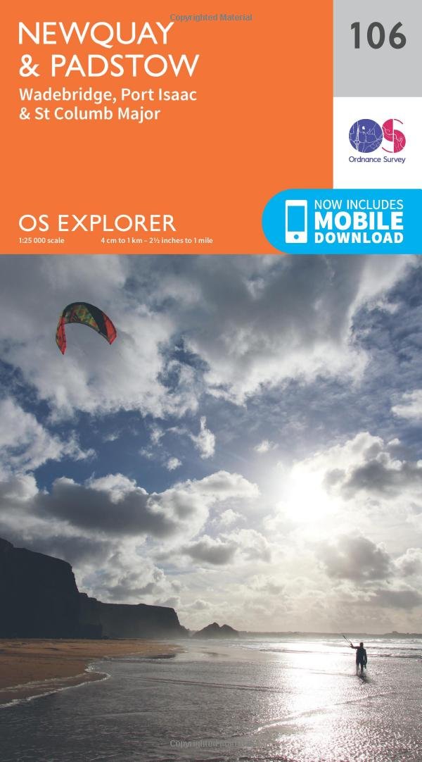 Newquay and Padstow (OS Explorer Map, Band 106), Karte