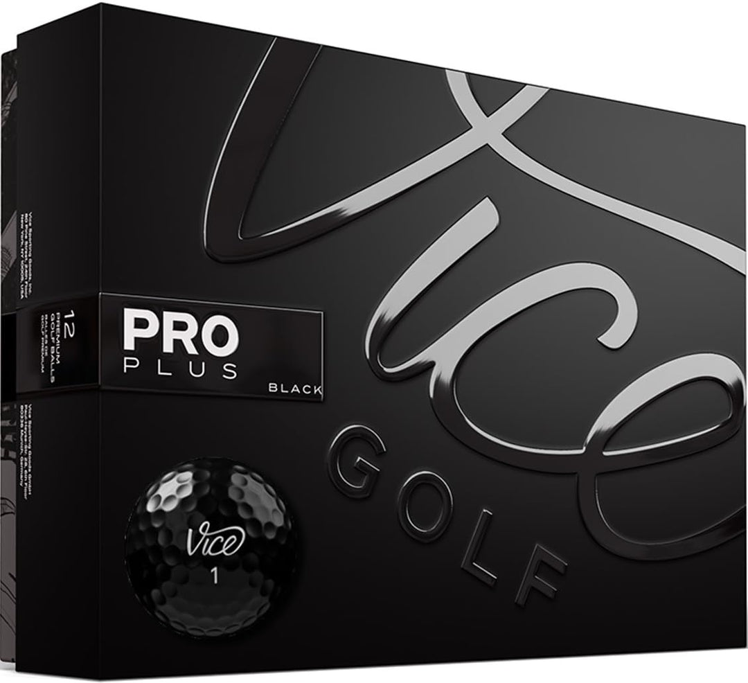 Vice Golf Limited Edition Pro Plus Golfbälle Schwarz, Schwarz