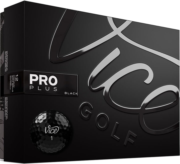 Vice Golf Limited Edition Pro Plus Golfbälle Schwarz, Schwarz