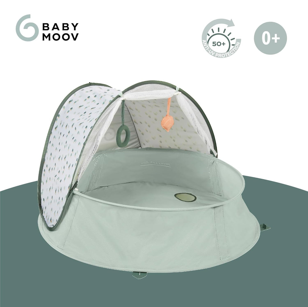 Babymoov Strandmuschel 3-in-1 Aquani Provence - Strandzelt, Planschbecken und Reisebett für Kinder m