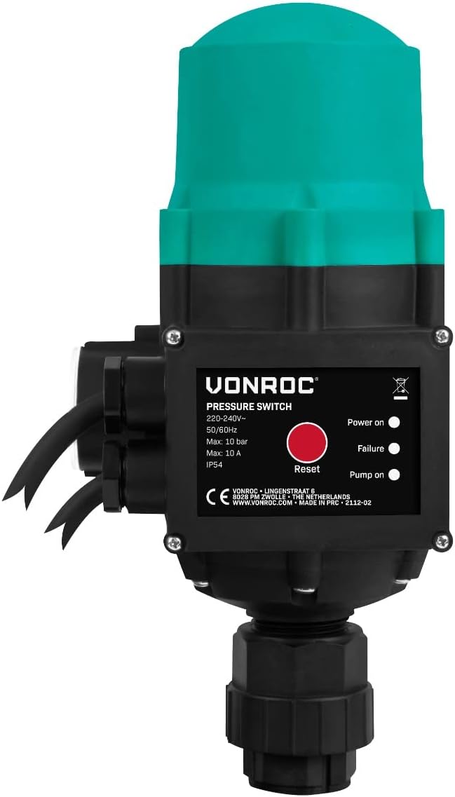 Hydrophorpumpe/Automatikpumpe – 1000 W – 3500 l/h | Mit Druckschalter – Trockenlaufschutz