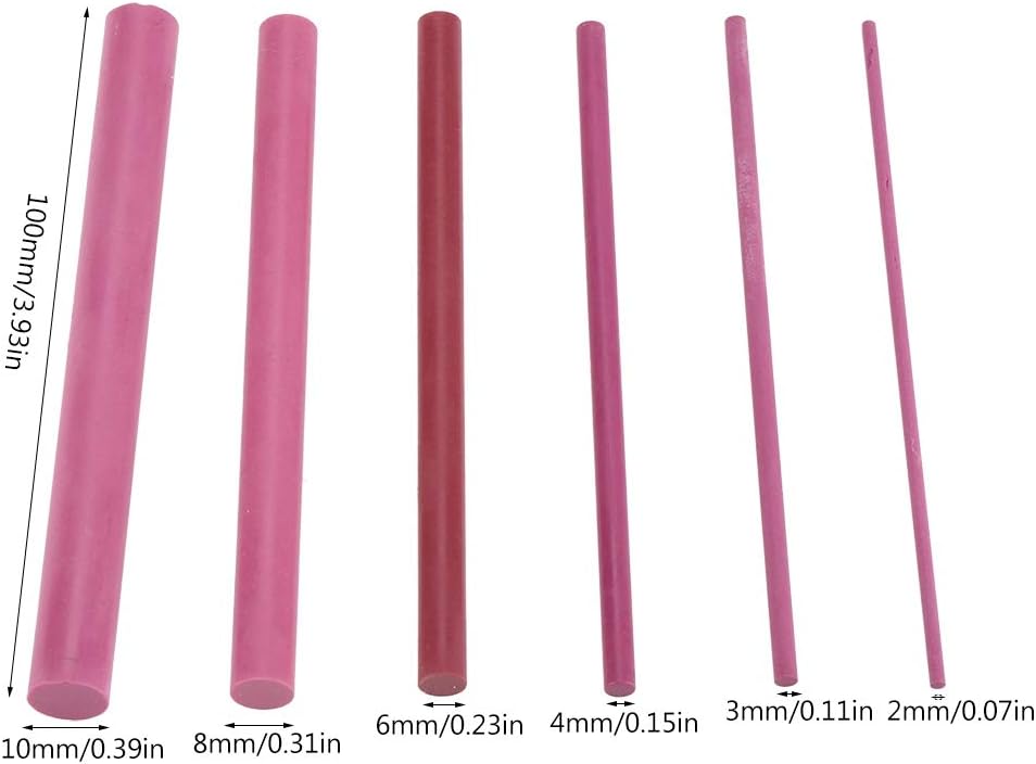 Professional Ruby Whetstone, 6 PCS 30000# Grit Polishing Oil Stone Sharpener Sharpening Stone Whetst