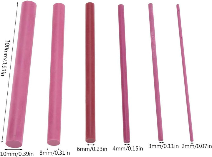 Professional Ruby Whetstone, 6 PCS 30000# Grit Polishing Oil Stone Sharpener Sharpening Stone Whetst