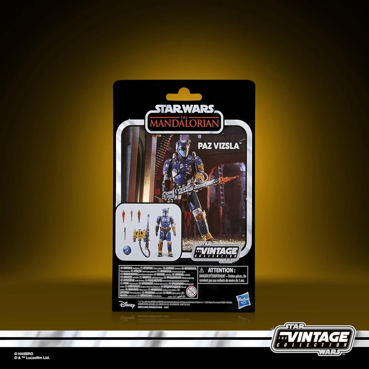 Hasbro Star Wars The Vintage Collection Paz Vizsla, 9,5 cm grosse Action-Figur zu The Mandalorian