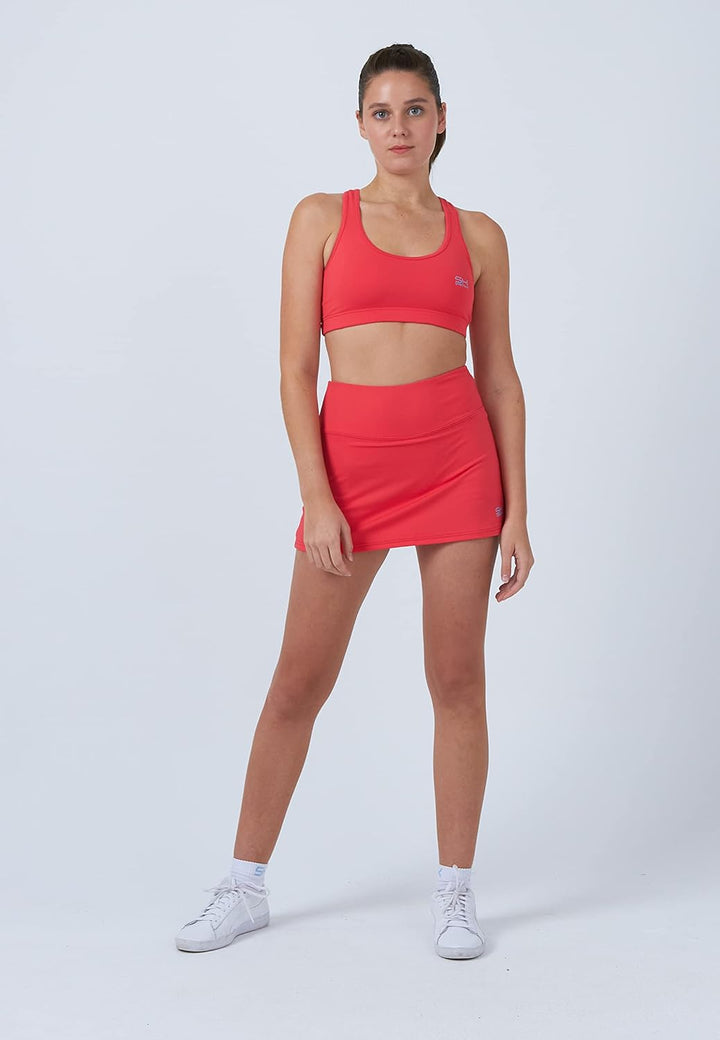 Sportkind Mädchen & Damen Tennis, Hockey, Golf, Padel, Basic Skort, Rock mit Innenhose, atmungsaktiv