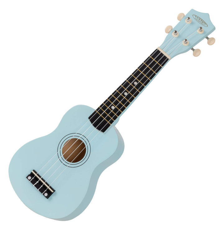 Classic Cantabile US-50 BL Sopranukulele - Ukulele mit 12 Bünden - leichtgängige Gitarrenmechanik -