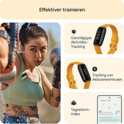 Google Fitbit Inspire 3 – Gesundheits- & Fitness-Tracker Damen / Herren - Herzfrequenzmessung, Stres