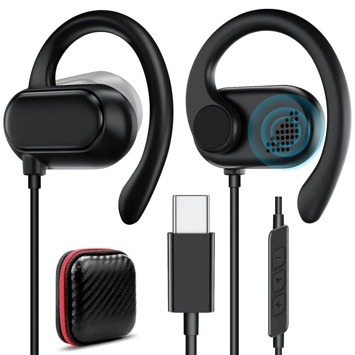 TOPAUX Open Ear Kopfhörer USB C mit Kabel für Samsung Galaxy S26 S25 S24 Ultra S23 FE A56 A16 A17 A3