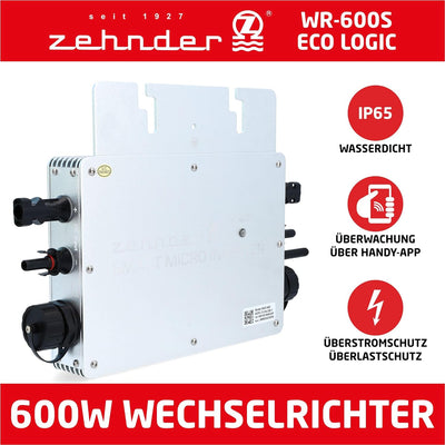 Zehnder WR-600S ECOLOGIC - Smart Micro Wechselrichter mit APP Steuerung - Effizientes Energiemanagme