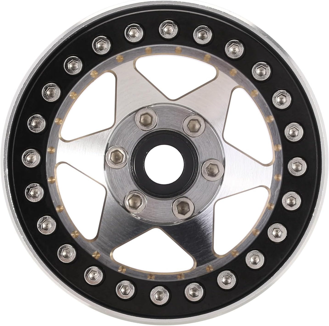 INJORA 1.9" Beadlock Felge - 143g Super Heavy Messing &amp; Aluminium Deep Dish Felge für 1/10 RC Crawle