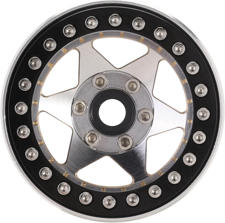 INJORA 1.9" Beadlock Felge - 143g Super Heavy Messing &amp; Aluminium Deep Dish Felge für 1/10 RC Crawle