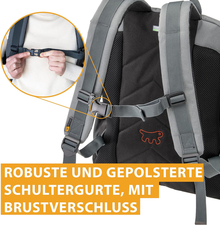 Ferplast Hunderucksack Voyager Backpack, Katzenrucksack, Hundetasche, Hundebox, Weite Öffnung, verst