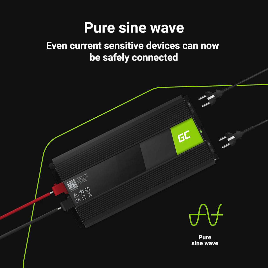 Green Cell® 2000W/4000W 24V auf 230V Reiner Sinus Volt kfz Spannungswandler Wechselrichter Konverter