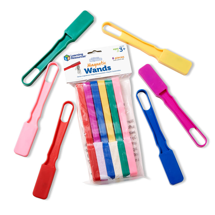 Learning Resources Magnet-Zauberstäbe, 6 Bunte Magnetstäbe für Kinder, Wissenschaft & Mint Lernspiel