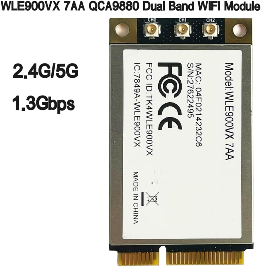 WiFi- Dual Band 2,4G/5G WLE900VX 7AA QCA9880 3x3 MIMO 1300Mbps 802.11ac WLAN- Industriequalität Dual