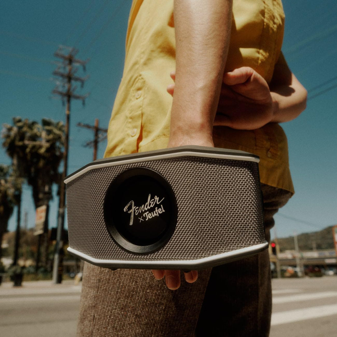 Teufel Fender x ROCKSTER GO 2 Stereo-Set Bluetooth Speaker - Tragbarer Lautsprecher mit Langer Akkul