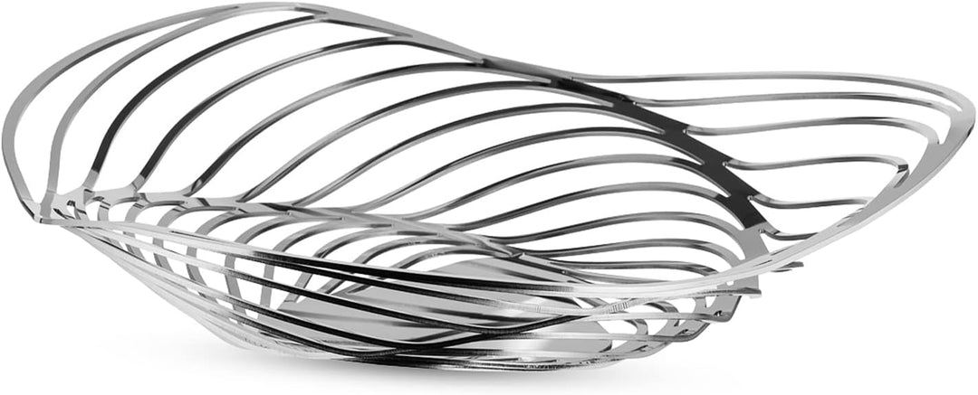 Alessi Trinity Obstschale aus Edelstahl 18/10 glänzend poliert ᴓ 33,0cm, 3 x 34.2 x 5.5 cm, Edelstah