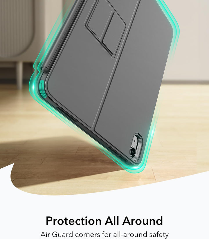 ESR iPad Air 11" (M3/M2) & 5./4. Gen Flex Hülle mit Tastatur, ultraleichte magnetische abnehmbare Ke