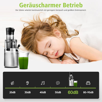 Entsafter AOBOSI-Slow Juicer mit Reverse Crush-Entsafter gemüse und obst testsieger mit Bürste und 2