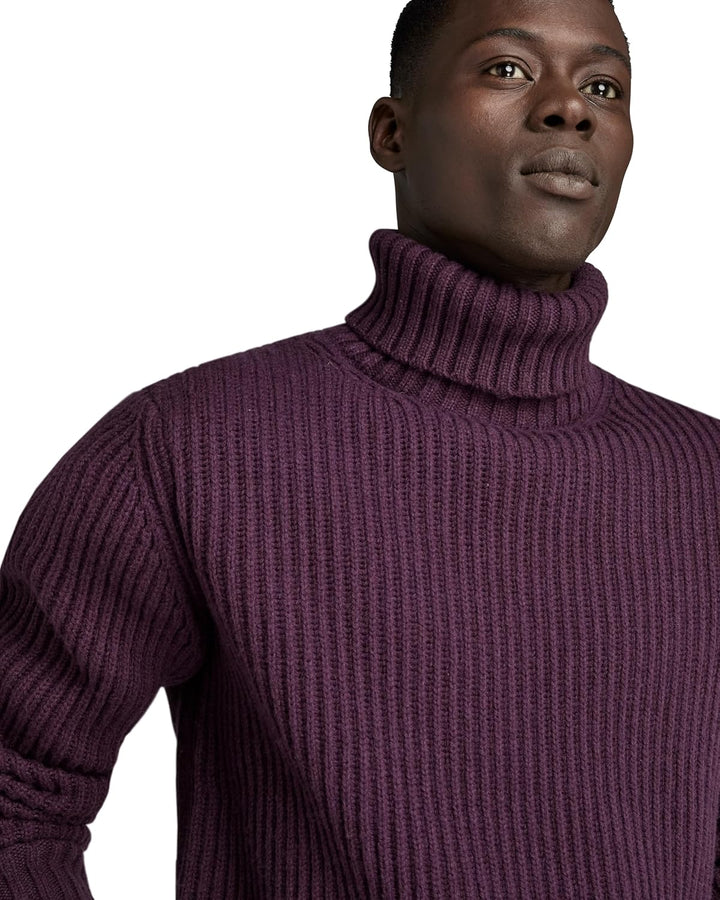 G-STAR Herren Essential Turtle Knitted Pullover Knits M Purpur (Lt Maze D23732-d447-8880), M Purpur