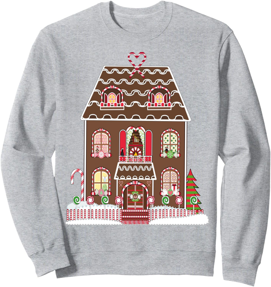Lebkuchen-Weihnachtshaus Sweatshirt