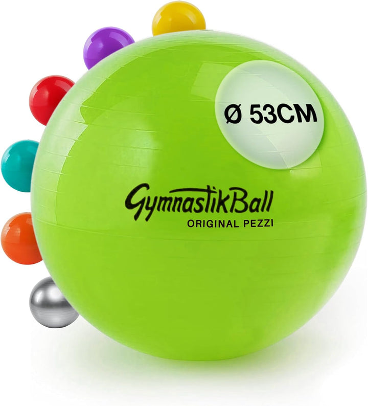 PEZZI - Gymnastikball Original Pezziball Standard 42-75cm Ø – Sitzball für Therapie, Sport & Büro -