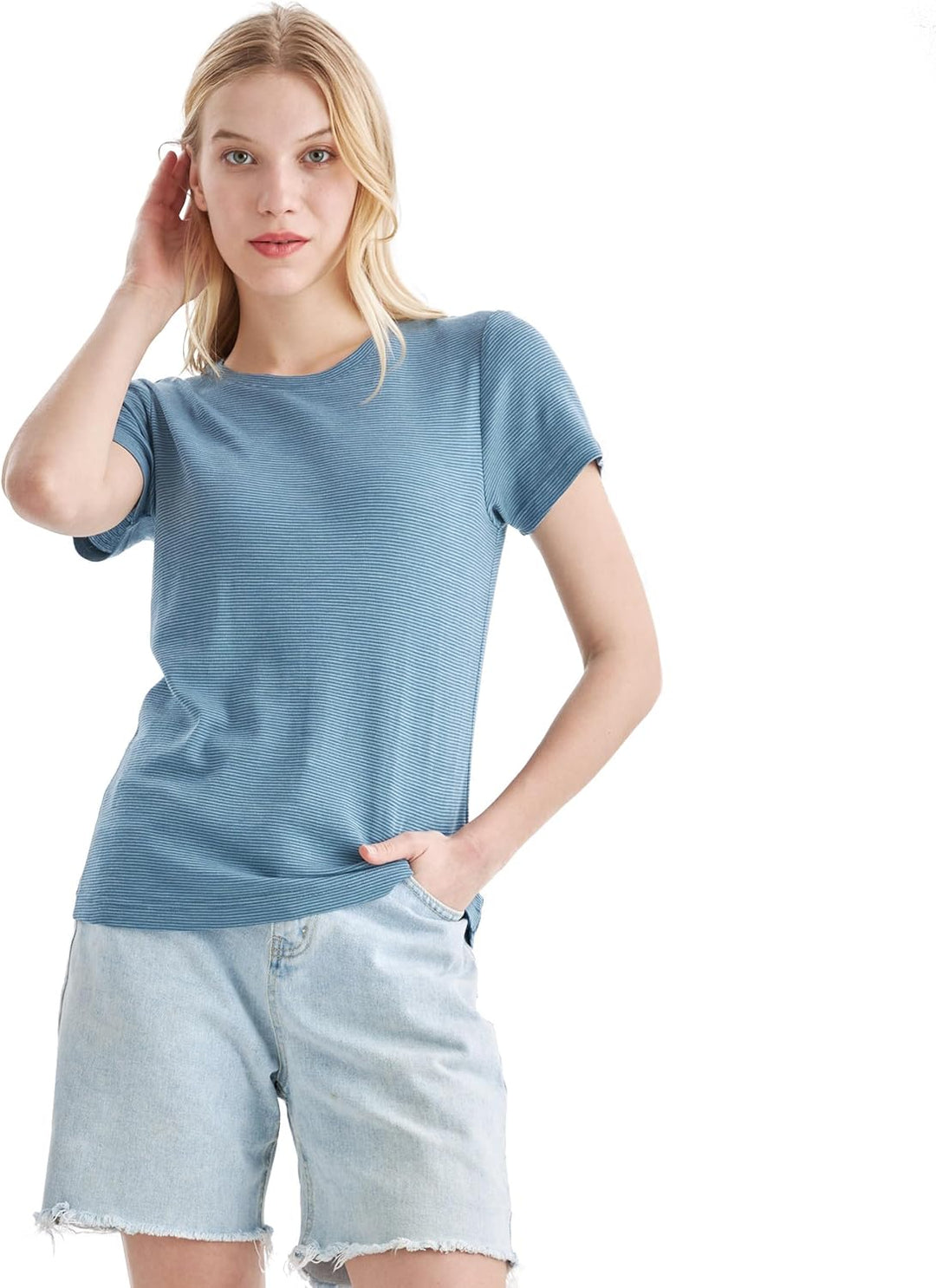 Merino Protect 100% Merino Wolle Shirt Damen Kurzarm Rundhals Wolle Unterhemd Geruchsresistenz Funkt