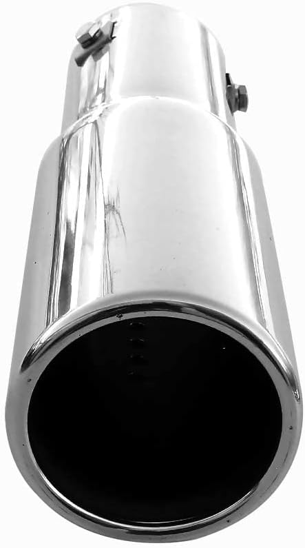 Auspuffblende Endrohr Auspuff Universell Schalldampf Edelstahl Rund bis 56mm Chrom AutoHobby