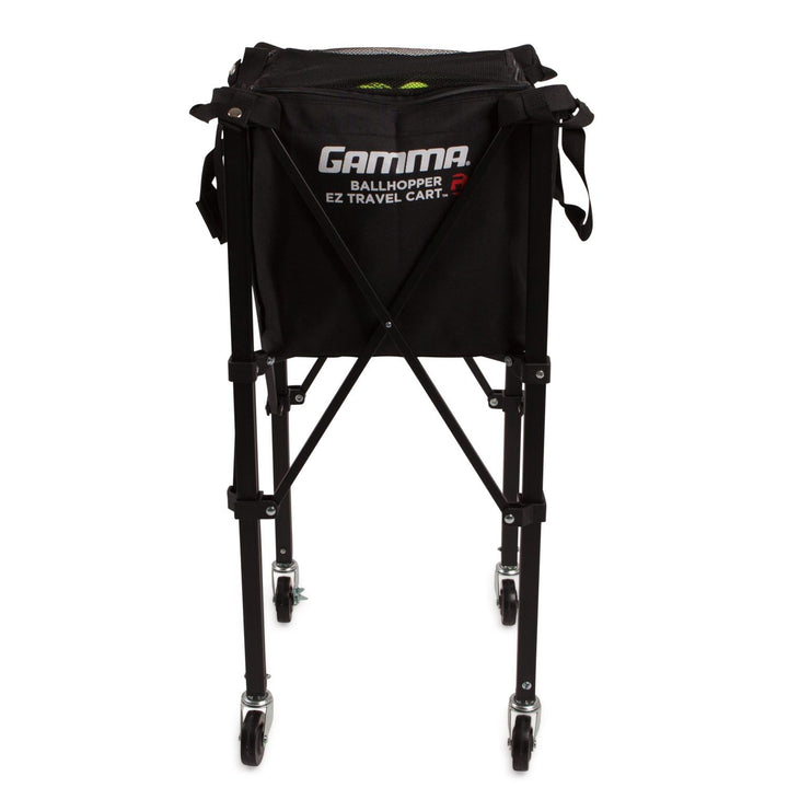 Gamma Sports EZ Travel Cart, Tennis- &amp; Pickleball-Ballkorb, Padel, Tragbares kompaktes Design, Stabi