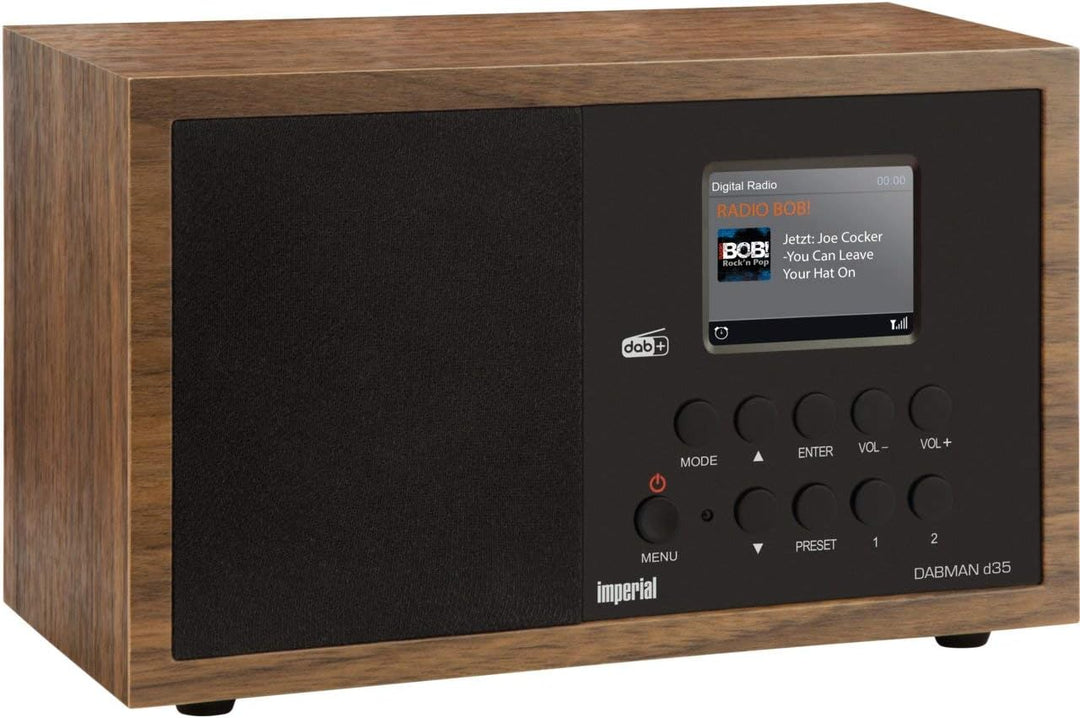 Imperial Dabman d 35 Digitalradio (Mono, DAB+ / DAB/UKW, inkl. Netzteil) Braun ohne Bluetooth, ohne