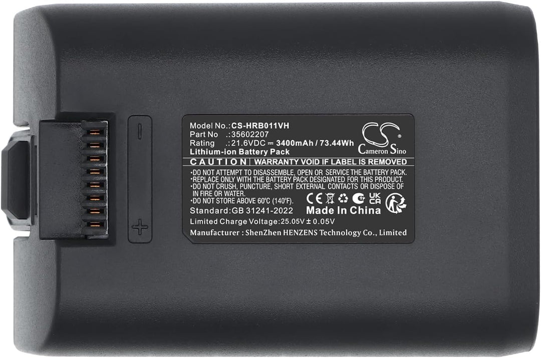 TCTK Akku 3400mAh Kompatibel mit [Hoover] H-Free 500 Ersetzt 35602207, B011