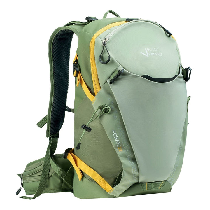 Black Crevice Wander & Bike Rucksack AORAKI 22 L I Hochwertiger Outdoor Rucksack mit Trinksystem & R