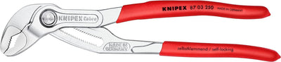 KNIPEX Cobra, Wasserpumpenzange | Rohrzange, Chrom-Vanadium, Rostschutz verchromt, 250 mm, 87 03 250