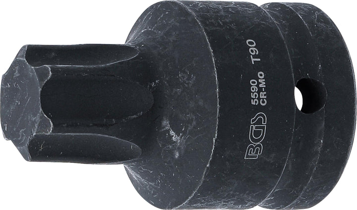 BGS 5590 | Kraft-Bit-Einsatz | Länge 60 mm | Antrieb Innenvierkant 20 mm (3/4") | T-Profil (für Torx