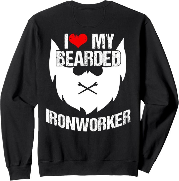 Ironworker Wife Girlfriend Design On Back Of Clothing Sweatshirt