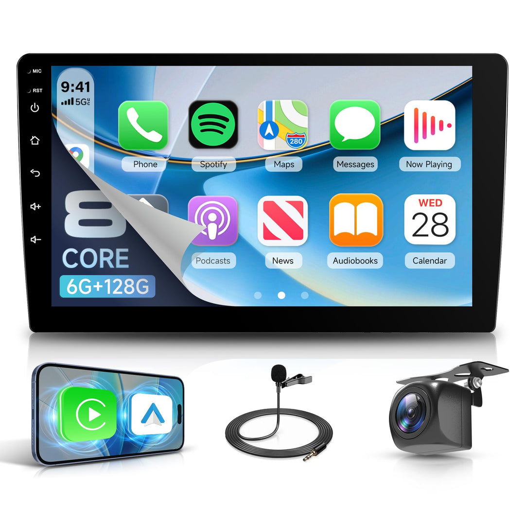 8 Core 6G+128G Rimoody Android Autoradio 2 Din Carplay Wireless 9 Zoll Touchscreen Autoradio mit And