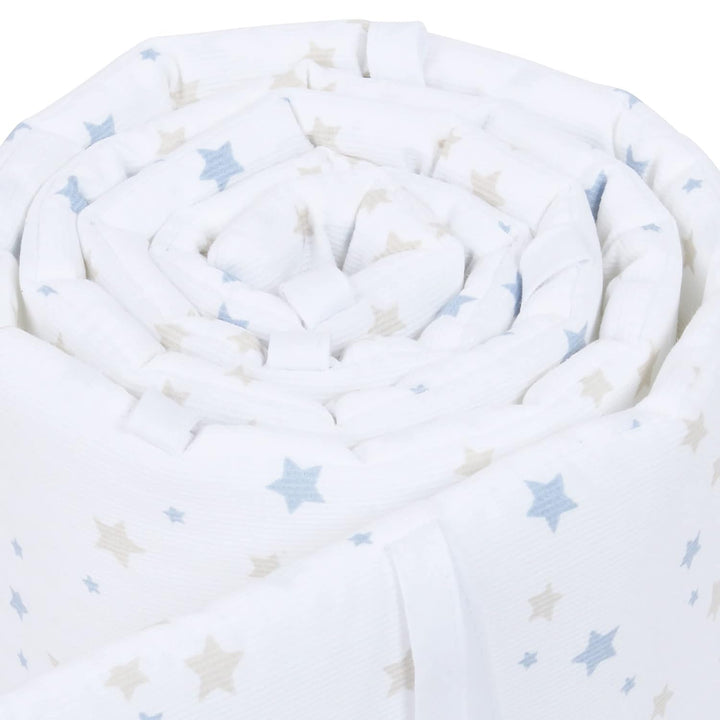 babybay Nestchen Mesh-Piqué passend für Modell Maxi, Boxspring und Comfort, weiss Sternemix sand/azu