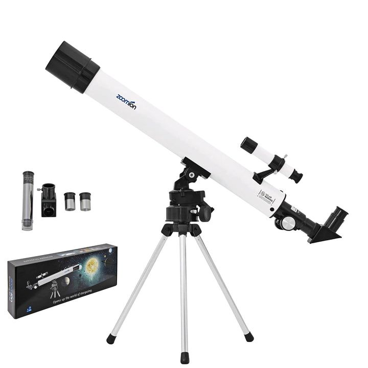 Zoomion Spaceboy 50/500 AZ astronomisches Teleskop Fernrohr für Kinder und Einsteiger Astronomie Set