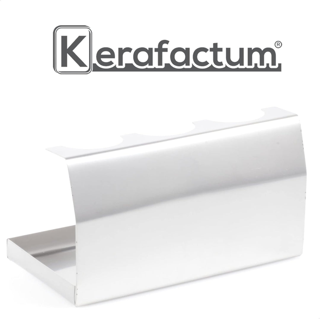 Kerafactum Profi Halter Ständer aus Edelstahl für Quetschflaschen Set für 3 Dosierflaschen Dressing
