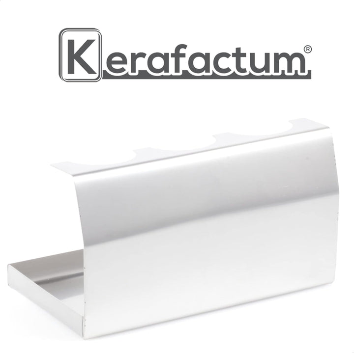 Kerafactum Profi Halter Ständer aus Edelstahl für Quetschflaschen Set für 3 Dosierflaschen Dressing